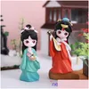 Konst och hantverk Factory Outlet National Fashion Blind Box Ancient Style Color Natural Fragrance Four Beauty Harts Hmade Doll Living Dhysu