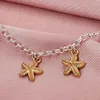 Tornozeleiras Bohemian Starfish Bads Stone for Ladies Silver Color Chain Bracelet na perna jóias de tornozelo de praia 2023 Presentes