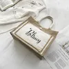 Involucro regalo Nome personalizzato Shopping Tote Bag con tasche borse per tela di Pasqua Wedding S per deposito natalizio da damigella 230110