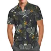 Camicie casual da uomo Stampa 3D Paracadute Camicia Hawaii Spiaggia Estate Manica corta Camisas Masculina Streetwear Oversize Chemise H282s