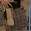 Skirt Plaid Slim in stile coreano Casual Allmatch High Welited Mujer Springautumn Comfort Student Club Female Harajuku 230110