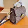 Classic Totes Handbag Designer Women Bag Imitation Brand Simple Vintage Plaid Letter Leather Shoulder Advanced Chain Commuter Party