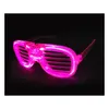 Masques de fête Forme de volets de mode LED Lunettes clignotantes Light Up Jouets pour enfants Fournitures de Noël Décoration Glowing GB639 Drop Livraison Dhtfb