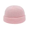 Bollkåpor Skullcap Sticked Beanie Hat Unisex Short Hip Hop Brimless Warm Cap