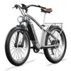 26 Inch Electric Bicycle Mountain Bike E-Bike 500 W 48 V City Fat Tire Snowbike Shengmilo Moped Recreational Bikes Pedal Assist MTB Vintage Beach Cruiser Fatbike