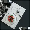 Mats Pads Hifuar Marble Pattern Table Mat Dining Dishware Coasters Pu Placment Kitchen Tableware Pad Wedding Party Decorative Drop Dhp5A