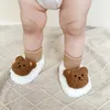 Primi camminatori nati calzino per bambini scarpe cartone animato orso animale calze invernali calde pantofole di peluche per interni ed esterni per bambini