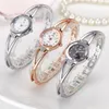 Wristwatches Diamond-studded Korean Version Bracelet Watch Ladies Fashion Steel Band Quartz Explosive