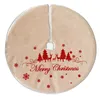 Christmas Decorations Tree Skirt Linen Xmas Mat Merry Ornament Year Navidad Home Decor