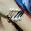 Braccialetti moda braccialetti braccialetti per donna colore misto lega imitazione perla geometrica bracciale a mano polsino gioielli grandi UKEN