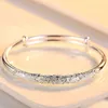 Bangle Bangle Filigree Silver Armband för kvinnor Plated999Silver Solid Imitation Young Mors smycken Gift Girlfr