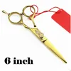 H￥rsax Professional 6 5,5 tum Tyskland 440C Golden Cut Set Cutting Barber Makeup Thinning Shears Fris￶rs Drop Delivery P Dhaj4