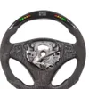 Car Styling Driving Wheel Real Carbon Fiber LED Performance Steering Wheels Compatible For E82 E90 E87 E91 E92 E93 3 Series Auto Parts