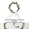 Fiori decorativi Corona di fiori Fascia per capelli Decorazione per donna Boho Copricapo Corona per capelli nel verde per forniture per feste di nozze
