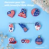 Accessori per parti di scarpe ciondoli bandiera americana per coccodri sandali in oste