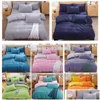 Ensembles de literie en gros mode 4 pièces couleur unie simple/jumeau/double/fl/queen size lit couette/couette er ensemble bleu gris jaune rose vert Dhey3