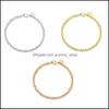 Brins de perles 100 925 solide véritable argent sterling mode 4 mm perles chaîne bracelet pour femmes 20 cm adolescentes filles dame cadeau bijoux fins 1 Otliv