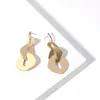 Stud Earrings Wholesale 10 3-layer Hollow Drop-shaped Sequin Alloy Girl Lady Fashion Jewelry Gift 2 Colors 2023