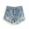 Women's Jeans Kimotimo Short High Waist Ripped Hole Summer Casual Streetwear Cool Pants 2023 Sexy Women Denim Shorts