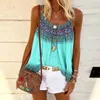 Women's Blouses 2023 Fashion Women's Summer Leisure Camisole Loose Beach Positioning Gedrukt katoen T-shirt