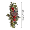 Decorative Flowers Christmas Wreath Candy Cane Artificial Window Door Hanging Garlands Rattan Home Decoration 2023 #t2g