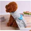 Dog Apparel Pet Dress Skirt Clothes Autumn Spring Wedding Birthday Fancy Outfit Drop Delivery Home Garden Supplies Dhafk