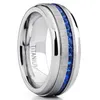 Wedding Rings Bands Tungsten Never Rust Fashion 8mm Classic Carbide Ring for Men Women