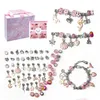 Bedelarmbanden armbandkit voor vrouwen doe -het -zelf sieraden maken accessoires metaal charmes set kinderen trend hand string handgemaakte roporeuze kraal dhytf