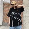 女性用Tシャツ日本のカジュアル漫画の夏のショートスリーエレベートのTシャツの女子学生ルーズソフトガールかわいい女の子スタイルオールマッチトップ230110