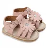 First Walkers 2023 Infant Baby Shoes Boy Girl Toddler Flats Summer Sandal Flower Soft Rubber Sole Anti-Slip Crib Walker