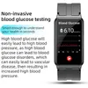 Blutzucker-Smart-Band-Uhr, Körpertemperatur, EKG, HRV-Überwachung, Fitness-Smart-Armband, IP67 wasserdicht, Multi-Sport-Modi