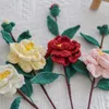 Decorative Flowers Hand-knitted Calla Lily Flower Finished Crochet Bouquet Wedding Decoration Fake Gifts DIY Home Desk