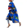 Kvinnors trenchrockar 2023 Autumn Winter Women Woolen Coat Street Style Multicolor Art Print Temperament Pendlar Casual Long Warm Outwear