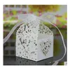 Cartes De Voeux Wholesale20Pcs Faveur Boîte De Bonbons De Mariage Pour Festival Papier Cadeau Boîtes À Cupcake Banquet Romantique Décoration Fête Suppli Dhjwr