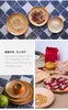 Plates Baking Props Japanese Snack Plate Fruit Breakfast Solid Wood Tray No Paint Beech Serving Sushi Round