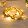 Snaren en kerstbollen LED -dag licht string katoenen touw decoratieve lichten slaapkamer dineren kleine plug -in
