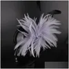 Accesorios para el cabello Flores de plumas Sombreros Clips Niza Fascinator Elegante para mujer Broches de boda Sombreros de fiesta Gota de alta calidad Entregar Dhbd8