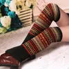 Women Socks 1 Pair Practical Bright Color Bohemia Winter Anti-Pilling Breathable