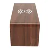 Watch Boxes Wooden Digital Alarm Clock Wood LED Dual 3 Dimmer With Charging Cable For Bedroom