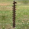 Garden Decorations Outdoor Snow Gauge 24Inch Iron Art Detachable Christmas Snowflakes Measuring Y5GB