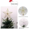 Christmas Decorations Tree Topper Star Metal 3D Hollow Treetop Decoration Exquisite Gifts For Decorating Your