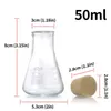 Experimentelle Verbrauchsmaterialien Dreieckiger Kolben 50 ml / 150 ml 250 ml konisches Glas mit Gummistopfen wird für Experimente verwendet