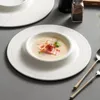 Assiettes à Dessert en céramique avec filetage blanc, cratère créatif, Conception artistique, vaisselle de table pour la maison, plateau de service El