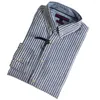 Casual shirts voor mannen 2023 mannen. T0 M. herfst H984 Premium linnen met lange mouwen mode -streep shirt
