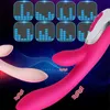 Articoli di bellezza 8 modalità di vibrazione Vibratore riscaldante per conigli G Spot Massaggiatore ricaricabile USB Giocattolo sexy per adulti per donne Coppie U1JD