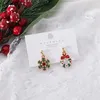 Stud Earrings 2023 Christmas Gift 925 Silver Needle Women Socks Female Bells Elk Temperament