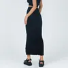 Saias 90s Vintage Black High Bodycon Maixi Chic Mulheres Moda Casual Slim Fit Lápis Longo Harajuku Streetwear 230110