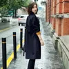 Women's Trench Coats High Quality Women Windbreaker Nice Spring Autumn Double Breasted Long Coat Elegant Office Ladies Overcoat With Belt