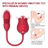 Seksspeeltjes Massager Vrouwelijke Vibrerende Dildo Rose Vibrator Insert Masturbatie Clitoris Stimulator Likken g Spot Telescopische Masturbator Sextoys