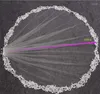 Véias de noivas elegantes véu de casamento de renda curta de 1 metro de marfim com acessórios combes velo Novia9289299